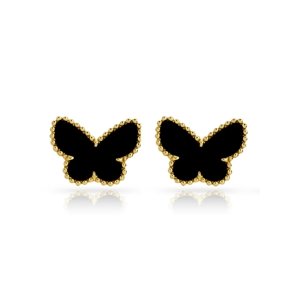 11826 Stříbrné náušnice AMELIE black pozlacené Ag925/1000; ≤2,15 g