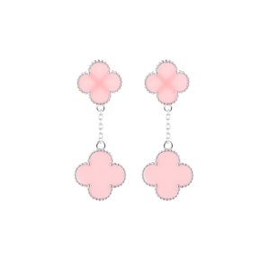 11848 Stříbrné náušnice LUCKY LIZ pink Ag925/1000; ≤4,06 g