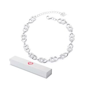 S1001 Set stříbrného náramku LIA se srdíčky v dárkové krabičce Ag925/1000; ≤5,53 g