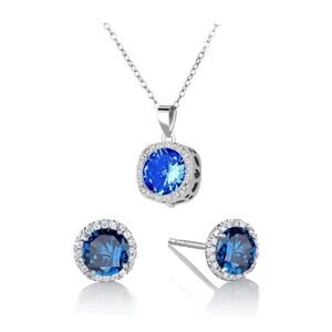 S1002 Set stříbrných náušnic DEBORAH a přívěsku s řetízkem MELANY Ag925/1000; ≤8,26 g