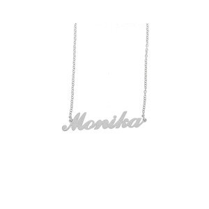 Ewena Řetízek z oceli se jménem Monika stříbrný + dárkové balení