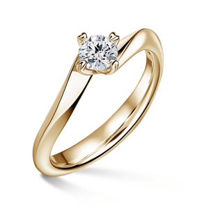 Freya | Zásnubní prsten se středovým diamantem 0.400ct, žluté zlato 57