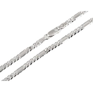 Stříbrný řetízek figaro 55 cm 56903F + Dárek zdarma