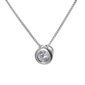 Dámský stříbrný náhrdelník se zirkonem 59851F