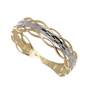 Prsten ze žlutého zlata bez kamínků PR0187F + DÁREK ZDARMA