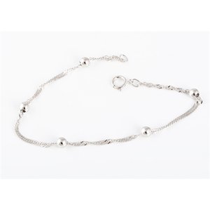 Dámský stříbrný náramek s kuličkami 18 cm STNA0259F