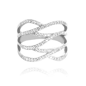 Dámský stříbrný prsten se zirkony JMAN0123SR