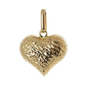 Přívěšek srdce ze žlutého zlata ZZ0608F + dárek zdarma