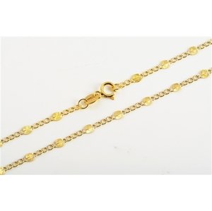 Řetízek ze žlutého zlata figaro kávové zrno 50 cm ZLR1060F + DÁREK ZDARMA