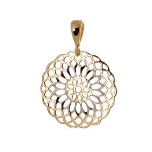 Přívěšek ze žlutého zlata mandala ZZ0660F + dárek zdarma