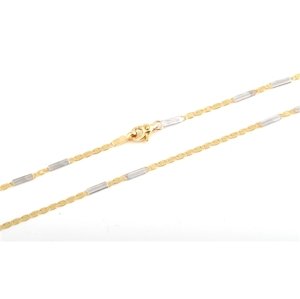 Zlatý náhrdelník ze žlutého a bílého zlata 50cm ZLNAH030F + DÁREK ZDARMA