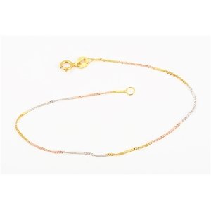 Dámský zlatý tříbarevný náramek ZLNA893F 18 cm + Dárek zdarma