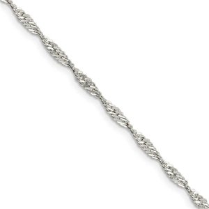 Dámský stříbrný řetízek singapore 50 cm STRR0244F