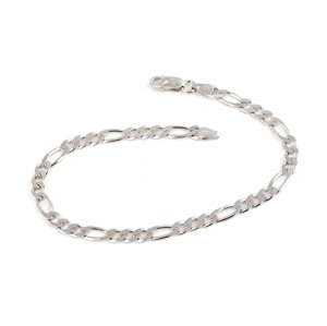 Pánský stříbrný náramek figaro 20 cm STNA0309F