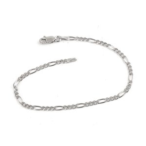 Pánský stříbrný náramek figaro 21 cm STNA0313F