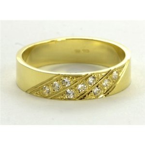 Zlatý prsten dámský se zirkony 0081 + DÁREK ZDARMA