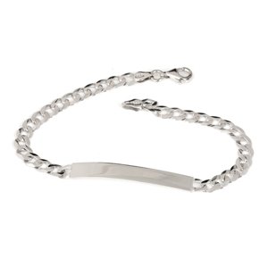 Pánský stříbrný náramek s destičkou pancr 21 cm STNA0372F