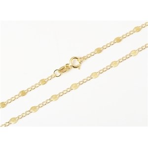 Řetízek ze žlutého zlata figaro kávové zrno 45 cm ZLR1160F + DÁREK ZDARMA