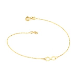 Dámský zlatý náramek s nekonečnem ZLNA989F 17-18 cm