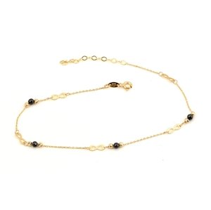 Dámský zlatý náramek na nohu se symbolem nekonečna ZLNNH016F 23-27cm + dárek zdarma