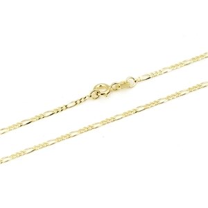 Řetízek ze žlutého zlata figaro 50 cm ZLR1248F + DÁREK ZDARMA
