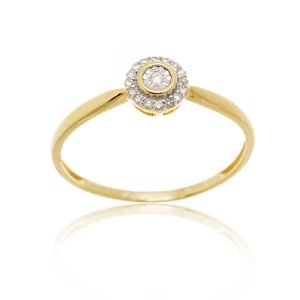 Zlatý prsten s diamanty L'amour Diamonds JR11335Y15 + dárek zdarma