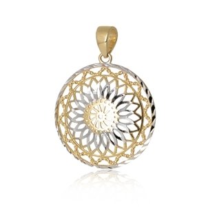 Přívěšek ze žlutého zlata mandala ZZ0851F + dárek zdarma