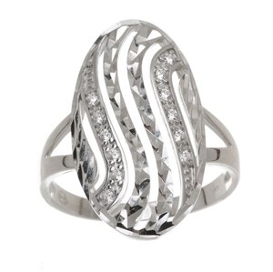 Dámský stříbrný prsten se zirkony STRP0302F