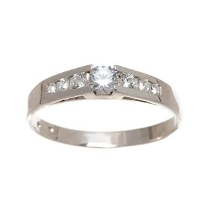 Dámský stříbrný prsten se zirkony STRP0308F