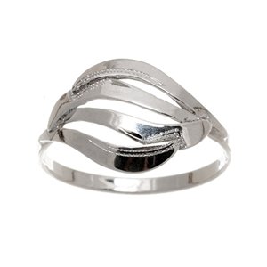 Dámský stříbrný prsten bez kamenů STRP0310F