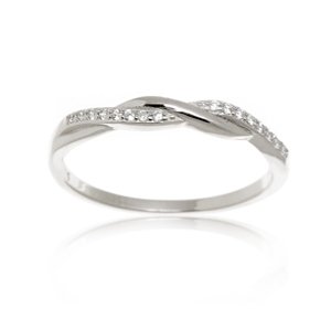 Dámský stříbrný prsten se zirkony AGG219F