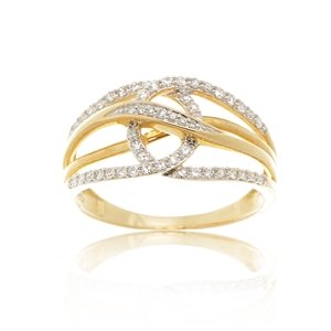 Zlatý prsten s diamanty L'amour Diamonds JR12426Y17 + dárek zdarma