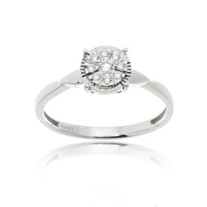 Zlatý prsten s diamanty L'amour Diamonds RR609W14 + dárek zdarma