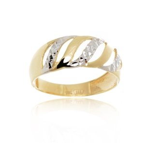 Dámský prsten ze žlutého zlata PR0513F + DÁREK ZDARMA