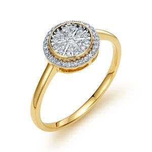 Zlatý prsten s diamanty L'Amour Diamonds LR11344Y18 + dárek zdarma