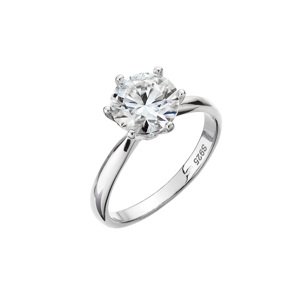 Stříbrný prsten MIA 15M00002 moissanite Velikost: 51 (průměr 16,2 mm)