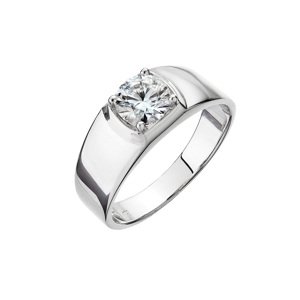 Stříbrný prsten LEO 15M00008 moissanite Velikost: 52 (průměr 16,6 mm)