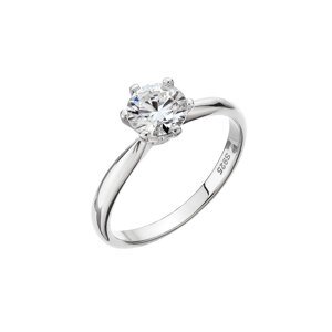 Stříbrný prsten MIA 15M00001 moissanite Velikost: 48 (průměr 15,3 mm)
