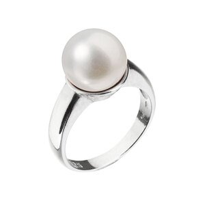Stříbrný prsten s bílou říční perlou 25001.1 Velikost: 52 (průměr 16,6 mm)