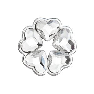 Stříbrný přívěsek s krystaly Swarovski bílé srdce 34234.1
