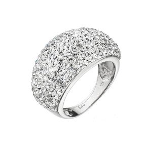 Stříbrný prsten velký s krystaly Preciosa bílý 35028.1 crystal Velikost: 51 (průměr 16,2 mm)