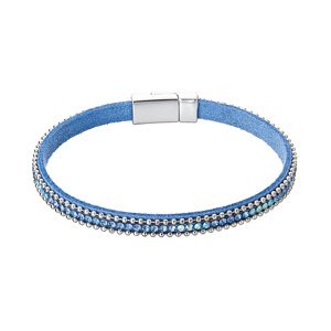 Náramek modrý textilní s krystaly 53007.3 lt.sapphire