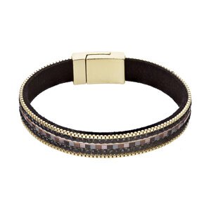 Náramek černý textilní 53008.3 black