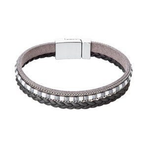 Náramek šedý textilní 53009.3 grey