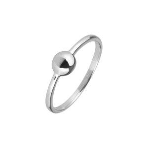 Stříbrný prsten s lesklou kulatou pecičkou 65007 Velikost: 52 (průměr 16,6 mm)