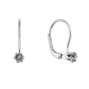 Stříbrné visací náušnice s Preciosa krystalem 31322.3 black diamond