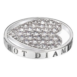 Přívěsek Hot Diamonds Emozioni Ice Sparkle Heart Mirage Coin EC030
