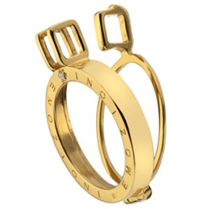 Stříbrný přívěsek Hot Diamonds Emozioni Coin Keeper Yellow DP522 Průměr 25 mm