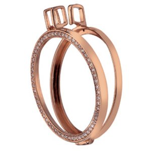 Stříbrný přívěsek Hot Diamonds Emozioni Reversible Coin Keeper Rose Gold DP556 Průměr 25 mm