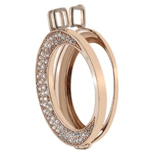 Stříbrný přívěsek Hot Diamonds Emozioni Luna Rose Gold Coin Keeper DP614